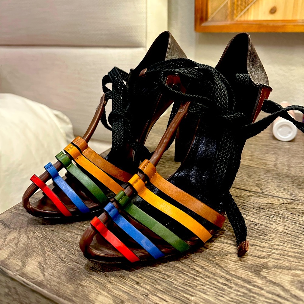 Saint Laurent Paris Strappy Heels